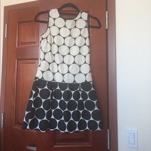 Black and white polka dot dress